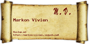 Markon Vivien névjegykártya